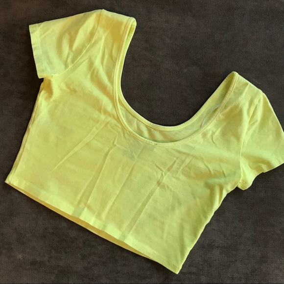 Neon Yellow Crop Top - Picture 6 of 8